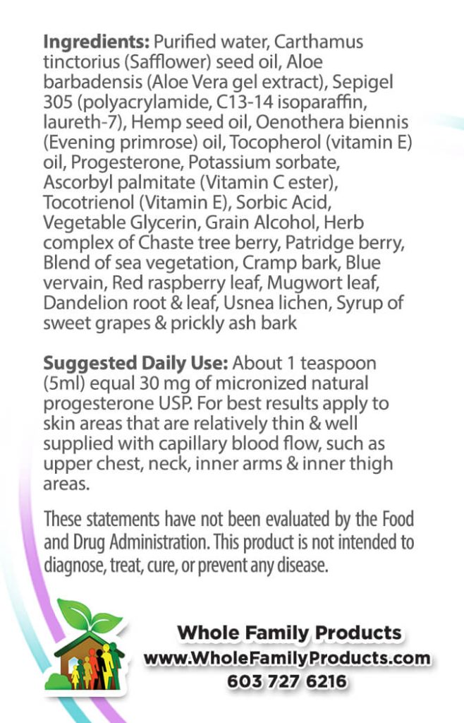 Cycle Balance Plus Unscented 8oz Pump -Product Label Back