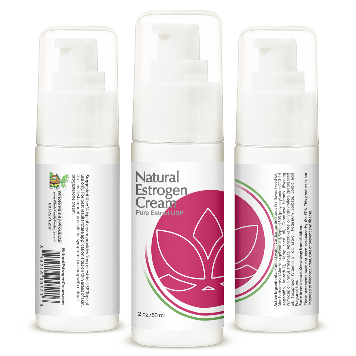 Best Natural Estrogen Cream 2 oz Pump - Helps Women Increase Libido