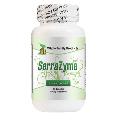 SerraZyme Enzyme 90 Capsules Best Natural Anti Inflammatory Supplement
