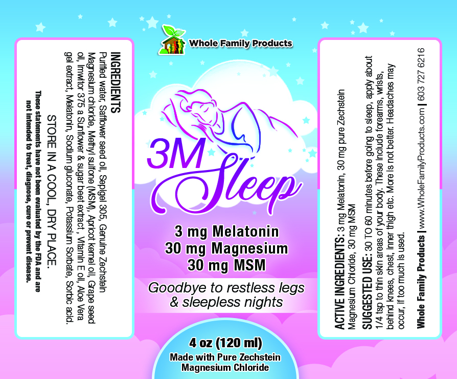 3M Sleep 4oz Pump Label